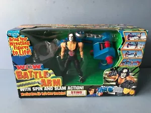 WCW Battle Arm Spin & Slam Action Sting w/ Side Slammin Action Toy Biz 2000 - Picture 1 of 9