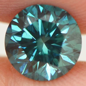 Round Shape Diamond Fancy Blue Color Loose Certified Enhanced 1.51 Carat VVS2 - Picture 1 of 8