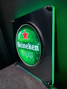 Beer Lamp HEINEKEN SIGN LIGHT PUB RESTAURANT DECOR Original - Picture 1 of 10