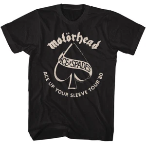 Camiseta para hombre Motorhead Ace Of Spades Ace Up Your Sleeve Tour 80 mercancía de banda de rock - Imagen 1 de 5