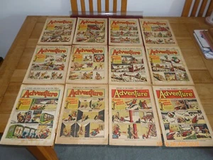 ADVENTURE 1951 x 12 D.C THOMSON COMICS STRANG IN THE UNDERWORLD No. 1391 - 1402 - Picture 1 of 15