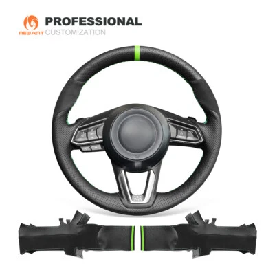 Cubierta de volante de gamuza de cuero genuino para Mazda 3 Mazda 6 CX-3 CX5 CX-9 Foto 1 de 4