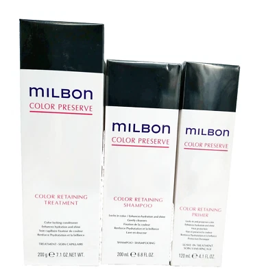 Milbon COLOR Juego de Retención: Champú 200ml + Tratamiento 200g + Primer 120g Japón Foto 1 de 3