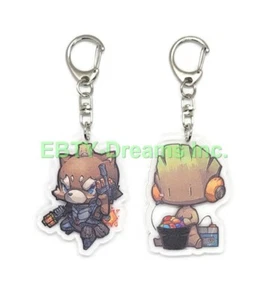 Set of 2 Guardians Acrylic Keychain Rocket Raccoon, Groot - Picture 1 of 2