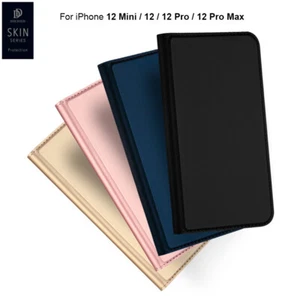 DUX Case for iPhone 15 14 13 Pro Max PU Leather Magnetic Wallet Card Holder Skin - Picture 1 of 14