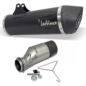 Endschalldämpfer LeoVince SLIP-ON SBK, Edelstahl schwarz, Carbon Kappe - Bild 1 von 7