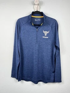 Pullover Under Armour Heatgear Project Rock para hombre suelto 1/4 cremallera talla mediana azul - Imagen 1 de 11