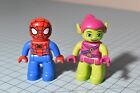 Lego Duplo Spiderman and Green Goblin Figures 10608 Figs ONLY