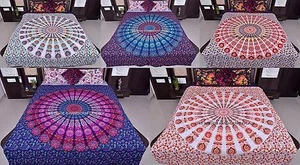 10 PCs Wholesale Lot Indian Mandala Duvet Cover Reversible Cotton Doona Cover - Picture 1 of 1