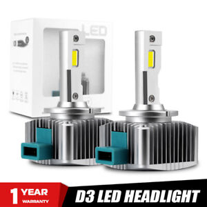 2X D3S D3R LED Headlight Bulbs HID Xenon Super White Conversion Kit 180W 6000K