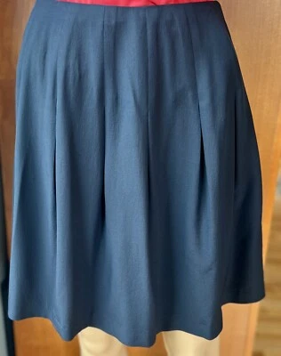 Falda plisada de seda negra Valentino Spa talla 6 Foto 1 de 4