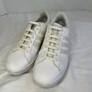 Adidas Neo Cloudfoam Memory Women White Holographic Sneakers Shoes Size 8.5 - Picture 1 of 13