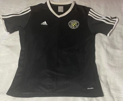 Adidas Columbus Crew Jersey Women’s Sz Large Black Short Sleeve V Neck - Image 1 of 4