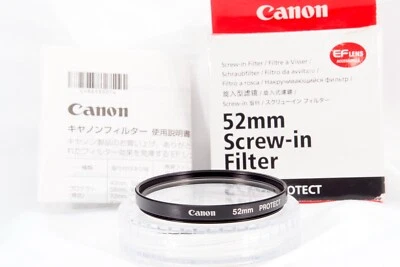 Canon 52mm Screw in Protect Filter EF New FD Lens Accessorie [Mint] Japan * - Image 1 of 4