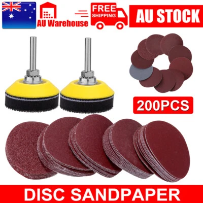 200PCS 50mm 2'' Sanding Discs 80-3000 Grit Sand Paper Sander Pads Drill Grinder - image 1 of 4