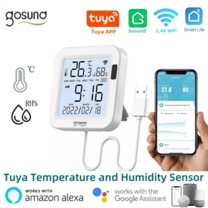 Gosund Indoor Thermometer Digital WiFi Humidity Monitor Tuya Alexa Google Home - Picture 1 of 11