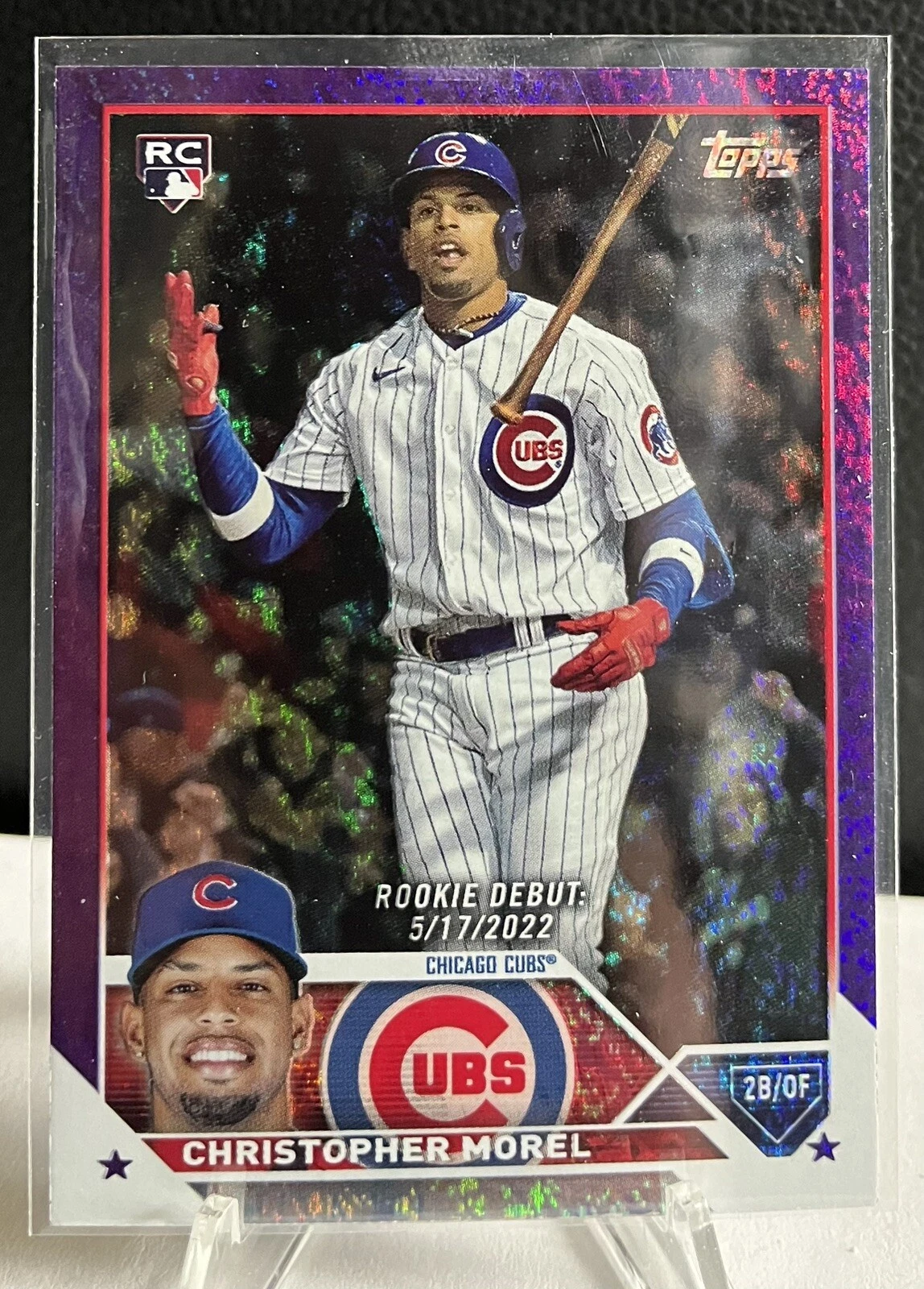 2023 Topps Update #163 Christopher Morel Purple Foil /799 Rookie Debut