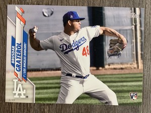 2020 Topps T2 PHOTO VARIATION JUMBO 5 X 7 16/49 BRUSDAR GRATEROL DODGERS