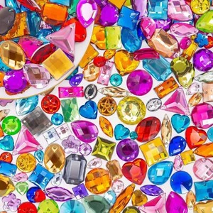 1000 Pieces Sew on Rhinestones Sew on Crystals Sewing Gems Jewels Acrylic Mix... - Picture 1 of 6