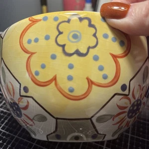 2- Ciotole da tavolo Gallery Tamara. Dipinto a mano. Motivo trapunta. Bellissimo! - Foto 1 di 7