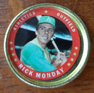 1971 Topps Baseball Münze #40 Rick Monday Oakland Athletics U-6547 - Bild 1 von 2