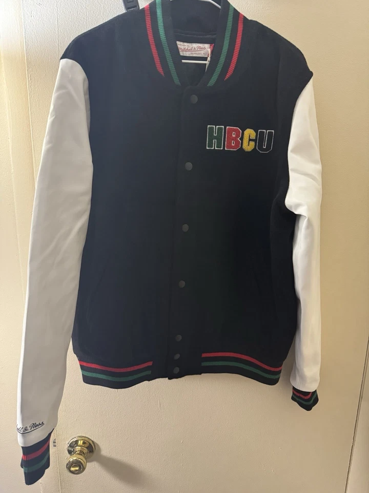 Chaqueta Mitchell & Ness para hombre HBCU variedad talla mediana $400 venta al por menor nueva con etiquetas Foto 1 de 3