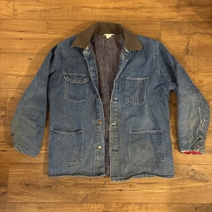 Vintage Key Imperial Blanket Lined Chore Denim Jeans Work Farm Jacket 42 Long - Bild 1 von 7