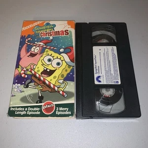 SpongeBob SquarePants Christmas VHS Tape 2003 Nickelodeon 3 Episodes TESTED - Picture 1 of 3