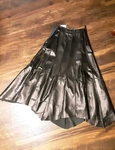 Amaya Arzuaga Full Length Full Swing 100% Echtleder. Schwarz Neu mit Etikett. 38/4 - Bild 1 von 10