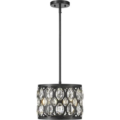 Lámpara de techo negra mate Z-Lite 6010-12 MB Dealey 3 luces 11,25 pulgadas Foto 1 de 4