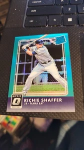 2016 Donruss Optic Baseball Aqua Prizm 235/299 Richie Shaffer #45 - Picture 1 of 2