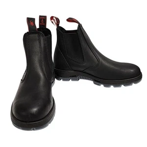 Redback Easy Escape Boots Black Leather Oil Kip UBBK Soft Toe Work Mens US 7 - Picture 1 of 13