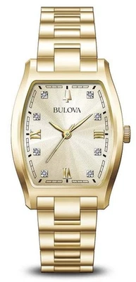 Bulova Women's Diamond Accent Quartz Gold Stainless Steel Watch 26MM 97P160 - Image 1 of 2