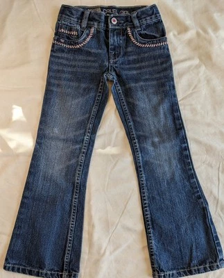 Cruel Girl Denim Western Jeans 5S Embroidery Pink Adjustable Waist Rhinestones - Image 1 of 4