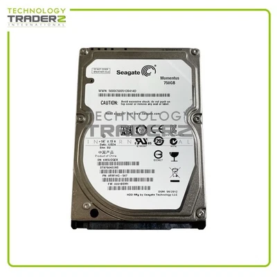 9RW14G-567 Seagate 750GB 7.2K SATA 3Gbps 16MB 2.5” Hard Drive ST9750422AS - Image 1 of 3