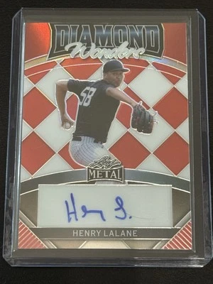 2024 Leaf Metal Henry Lalane Diamond Wonders Prismatic Red Auto 3/20 - Image 1 of 2