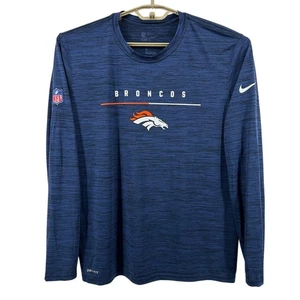 Nike NFL Denver Broncos Herren Large blau Dri-FIT Langarm feuchtigkeitsableitendes Shirt - Bild 1 von 10