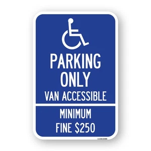 Letrero de estacionamiento de aluminio calibre pesado fino mínimo $250 solo accesible para camioneta - Imagen 1 de 10