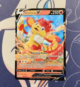 Pokemon TCG Simisear V Sword & Shield: Brilliant Stars 027/172 Holo Ultra Rare - Picture 1 of 1