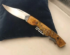Vintage UdSSR Klapp Taschenmesser / Gefängniskunst / handgefertigt - Bild 1 von 14