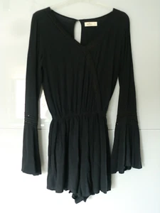 HOLLISTER ♥ SOMMER OVERALL ♥ SOMMER JUMPSUIT  ♥ Fledermausärmel ♥ S ♥ schwarz ♥ - Bild 1 von 13