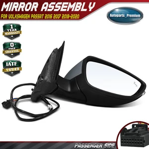 Right Power Mirror Power Fold w/ Blind Spot Signal for Volkswagen Passat 16-20 - Picture 1 of 12