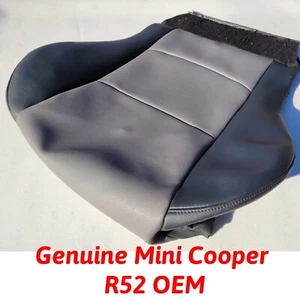 Mini Cooper R50 R52 Seat Cover Silver Grey Leatherette Heated Genuine OEM - Picture 1 of 14