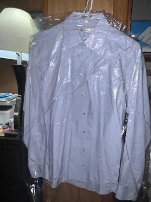 Camisa de vestir Adolfo para hombre 15,5 34/36 azul manga larga abotonada/bolsillo Foto 1 de 2