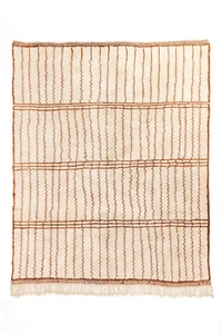8 x 10 Moroccan Luxury Wool Rug | Cream Off White Beni Ourain Berber Carpet - Picture 1 of 9