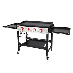 Royal Gourmet Flat Top Propane Gas Griddle with Foldable Side Shelves & Legs - Picture 1 of 14