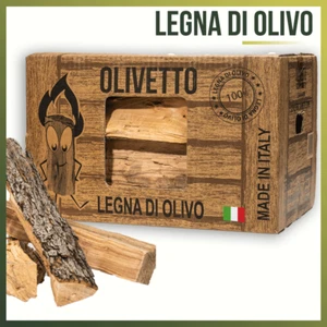 LEGNA DI OLIVO ULIVO DA ARDERE IN SCATOLA DA 25dmc/10kg - Foto 1 di 1