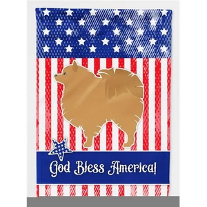 Carolines Treasures BB3342GF USA Patriotic Pomeranian Flag Garden Size - Picture 1 of 1