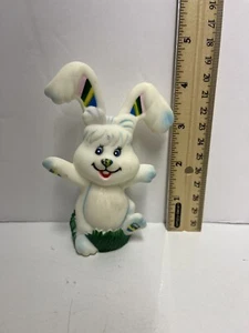 VTG  EASTER 1992 Giggle Bunny PVC Anthropomorphic Rabbit Flower Figure TCFC  - Picture 1 of 2