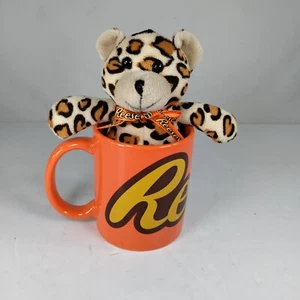 Tazas de mantequilla de maní Reeses con animal de peluche de leopardo café chocolate caliente - Imagen 1 de 9